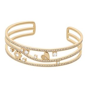 🌻 Michael Kors Gold Crystal heart Bracelet RARE